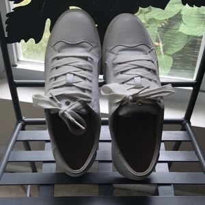 Classic White Lace-Up Sneakers